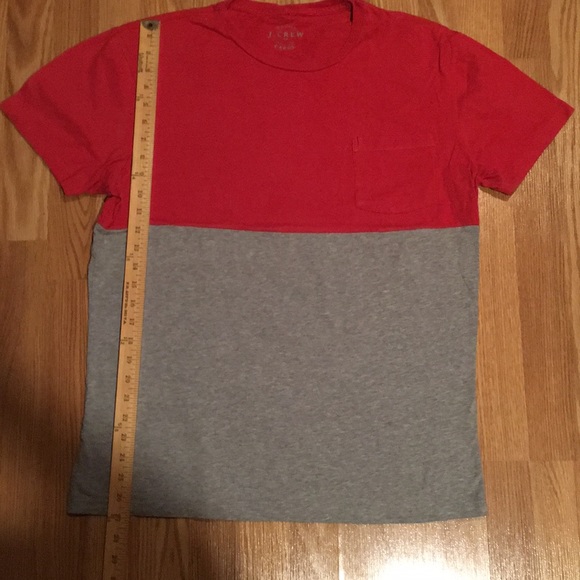 JCrew tshirt s/s Red &gray - Picture 2 of 3